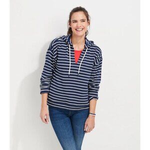 Vineyard Vines Dreamcloth Stripe Hoodie Navy Blue White Women’s Size Large